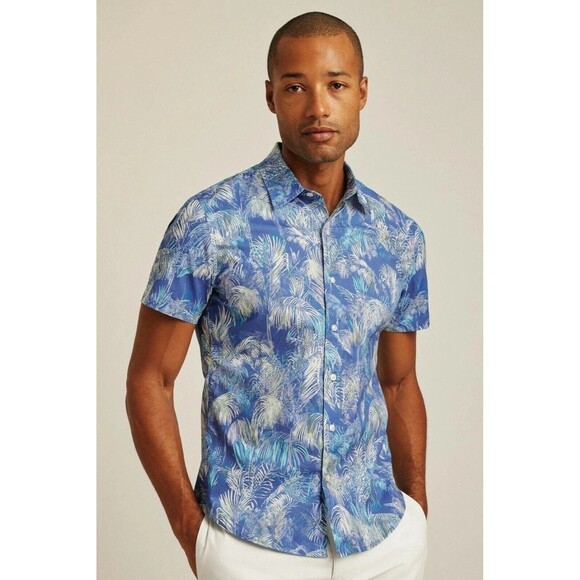 Bonobos Riviera Short Sleeve Men's Shirt Printed Buttondown Slim Fit XL 283325 - Picture 1 of 9